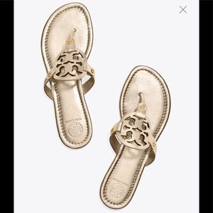 Tory Burch Miller Metallic Sandals! New!